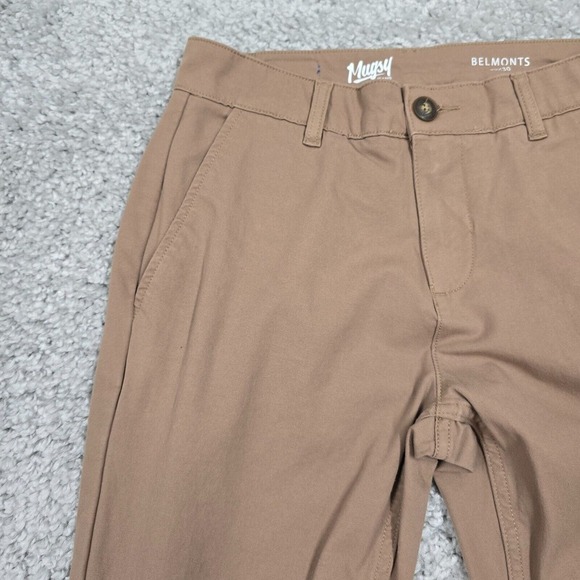 Mugsy‎ Jeans Mens 30x30 Brown Belmonts Classic Chino Straight Stretch Pants - Picture 3 of 11